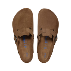 Boston Soft Footbed Suede Leather - Dark Tea Tonal