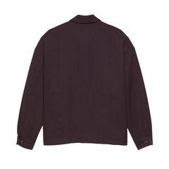 Zip Up Shirt - Burgundy