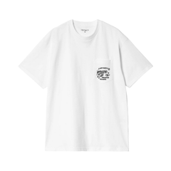 S/S Fragments Pocket T-Shirt - White/Black