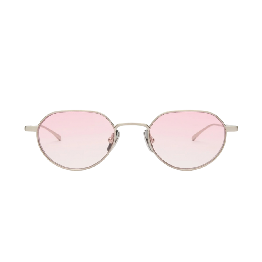 LUCIEN - Brushed Silver / Light Pink Lens