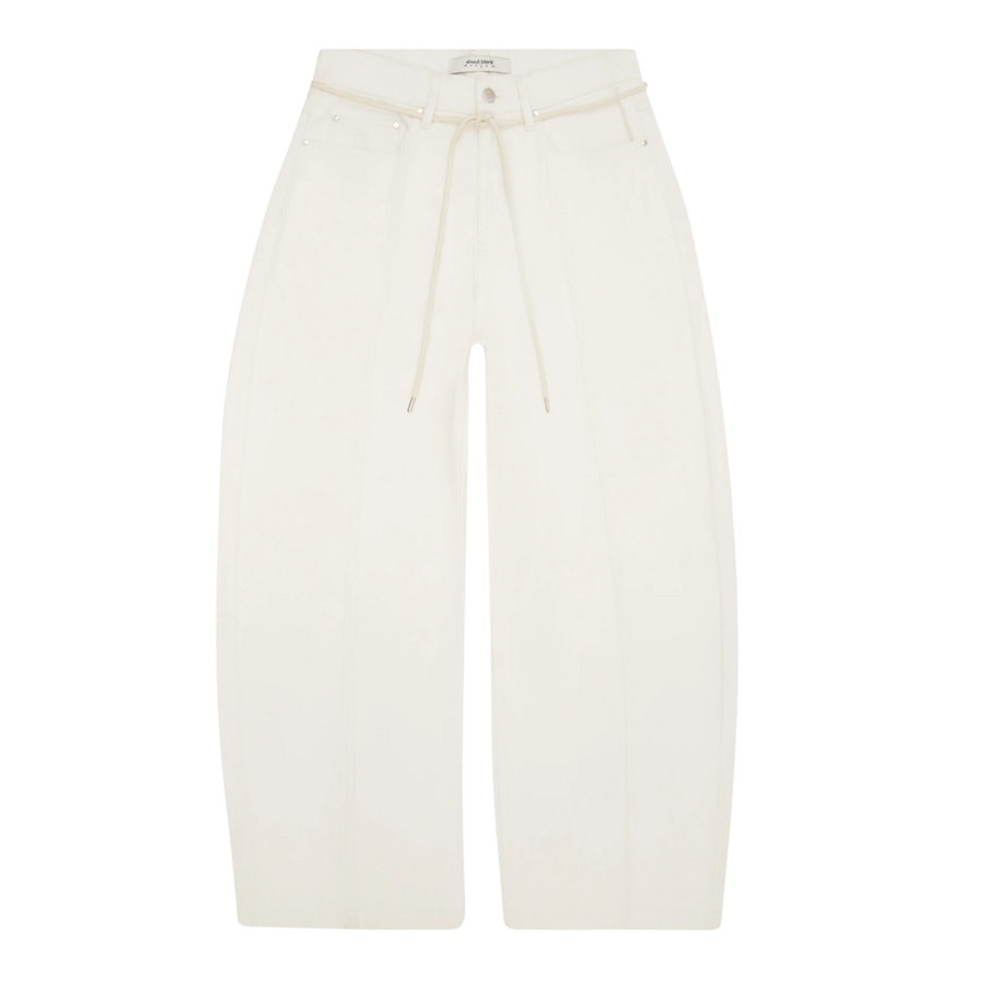 Wide Leg Felled Denim - Ecru