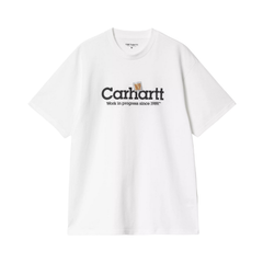 S/S Label Script T-Shirt - White