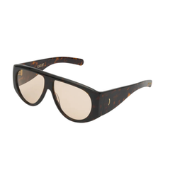 BERLYN - Dark Tortoise / Peach Lens