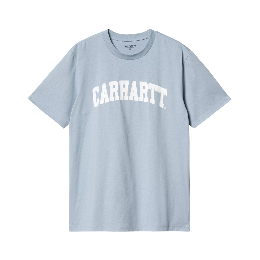 S/S University T-Shirt - Dusty Ice/White