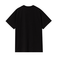 S/S Script Embroidery T-Shirt - Black/White