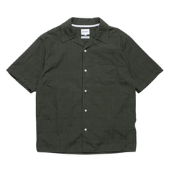 Carsten Relaxed Dobby Check Shirt - Spruce Green