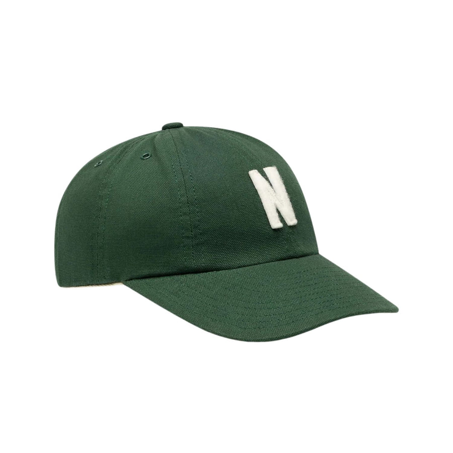 Light Canvas Felt N 8 Panel Cap - Hunter Green