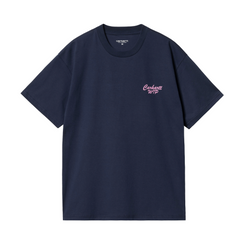 S/S Friendship T-Shirt - Air force Blue/Light pink