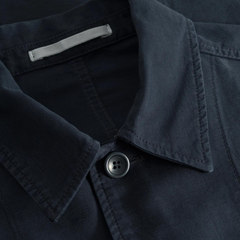 Tyge Cotton Linen Overshirt - Dark Navy