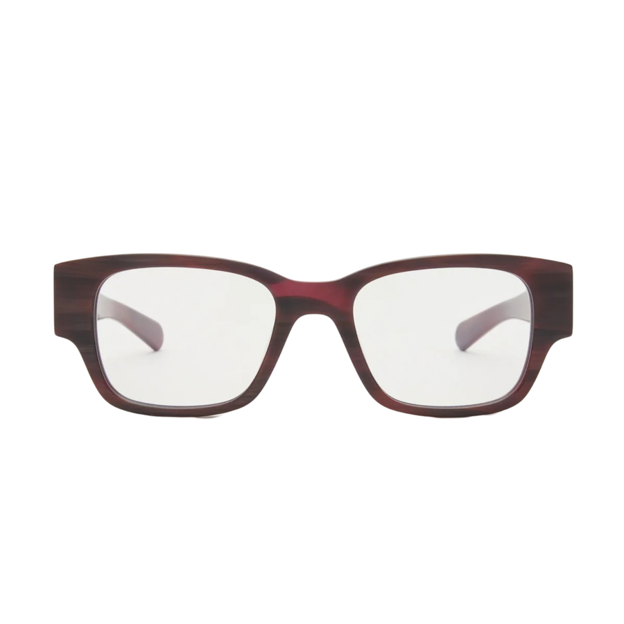ALEC - Mahogany Horn / Clear Lens Blue Light