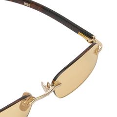 MILO - Brushed Gold Dark Tortoise / Yellow Lens