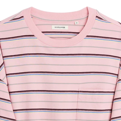 Stripe LS Pocket Tee - Pink
