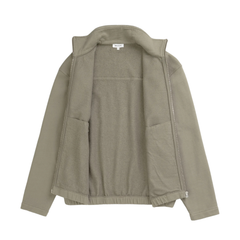 Hornidal Relaxed Organic Loopback Track Jacket - Vetiver