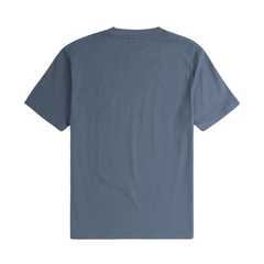 Johannes Organic Chain Stitch Logo T-Shirt - Steel Blue