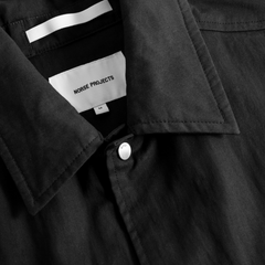 Pelle Fine Broken Twill Overshirt - Black