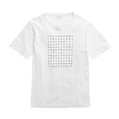 Elmelunde Organic Dry Cotton Crossword T-Shirt - White