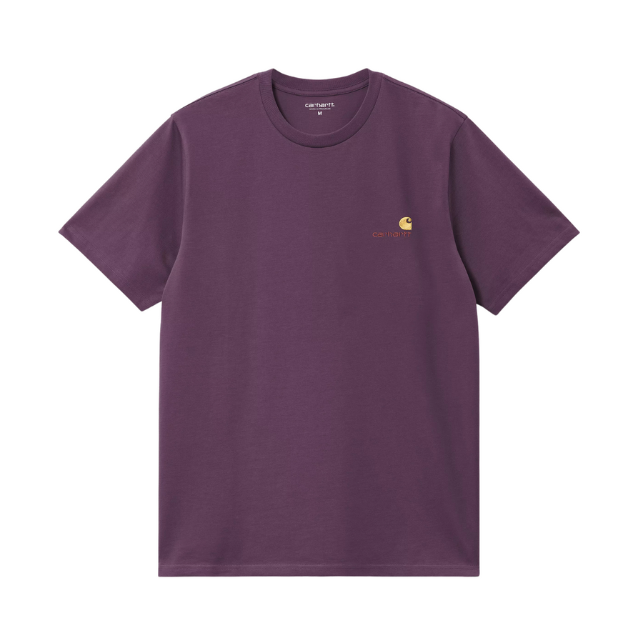 S/S American Script T-Shirt - Huckleberry