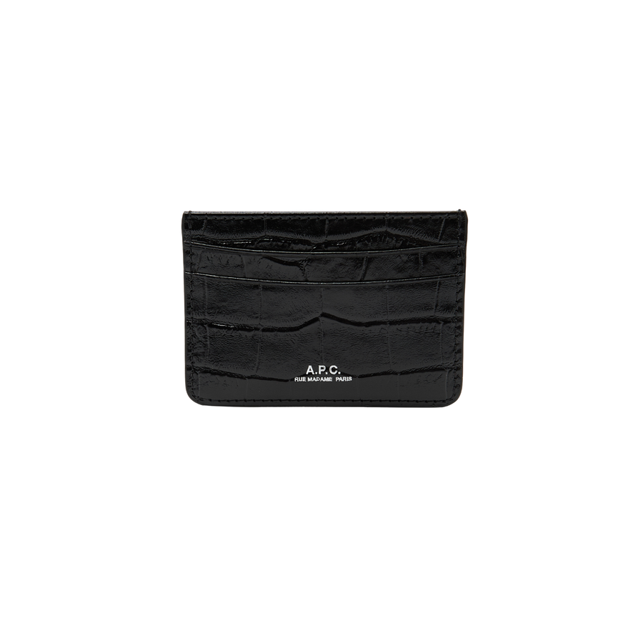 Portes-Cartes Andre Crocodile Leather - Black