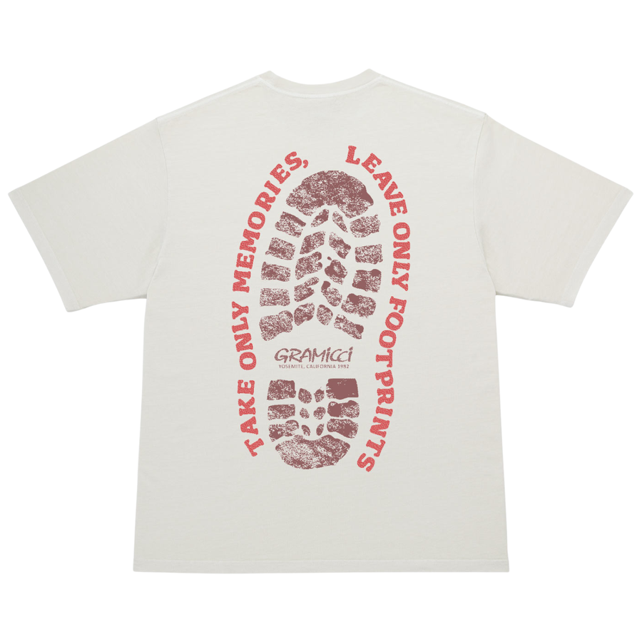 Footprints Tee Pigment Dyed - Natural Pigment