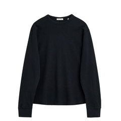 Wool Waffle Tee LS - Black