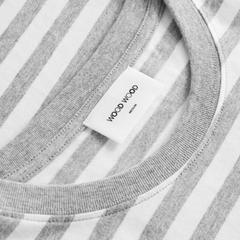 Sami Classic Stripe T Shirt Grey