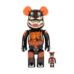 Be@rbrick Godzilla From Godzilla vs Destoroyah (Meltdown: Clear Orange Ver.) 400% + 100%