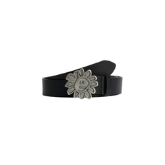 Flower Buckle Belt - Black