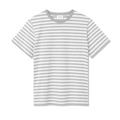 Sami Classic Stripe T Shirt Grey