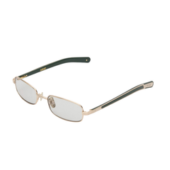 STING - Brushed Gold / Solid Dark Green / Light Grey Lens