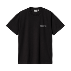 S/S Stamp T-Shirt - Black/White Stone Washed