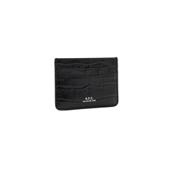 Portes-Cartes Andre Crocodile Leather - Black