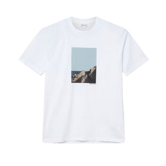 Johannes Organic Cliff Print T-shirt White