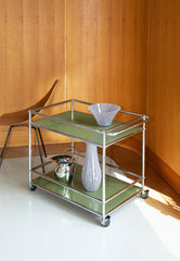 USM Haller Serving Trolley - Olive Green