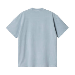 S/S Duster Script T-Shirt - Misty Sky Garment Dyed