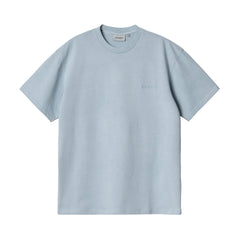 S/S Duster Script T-Shirt - Misty Sky Garment Dyed