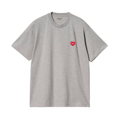 S/S Heart Patch T-Shirt Grey Heather