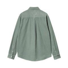 L/S Madison Cord Shirt Glassy teal/black