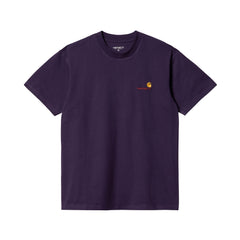 S/S American Script T-Shirt - Cassis