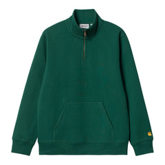 Chase Neck Zip Sweat - Chervil/Gold