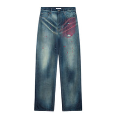 Paulo Loose Leg Distressed Paint Wash