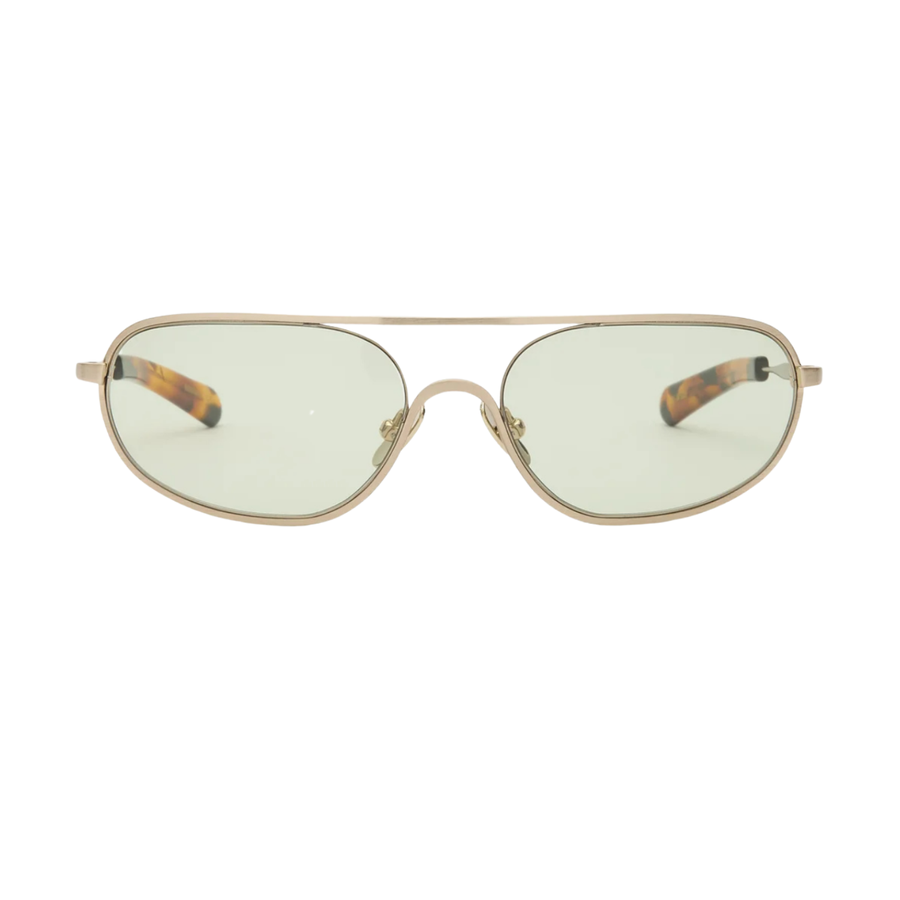 CADEN - Brushed Light Gold/Chill Out Green Lens