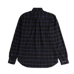 Algot Relaxed Textured Check Shirt Dark Navy