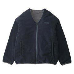 Reversible Fleece Cardigan Dark Navy