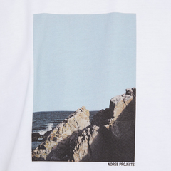 Johannes Organic Cliff Print T-shirt White