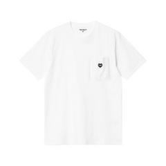 S/S Pocket Heart T-Shirt - White/Black