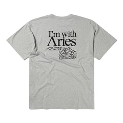 I m With Aries Tee - Grey