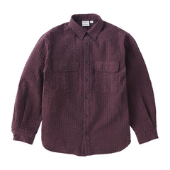 O.G. Seersucker Canyon Shirt - Dusty Maroon Garment Dyed