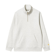 Chase Neck Zip Sweat - Ash Heather/Gold