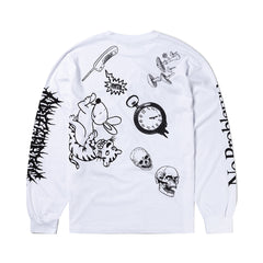 Graphic Mashup LS Tee - White